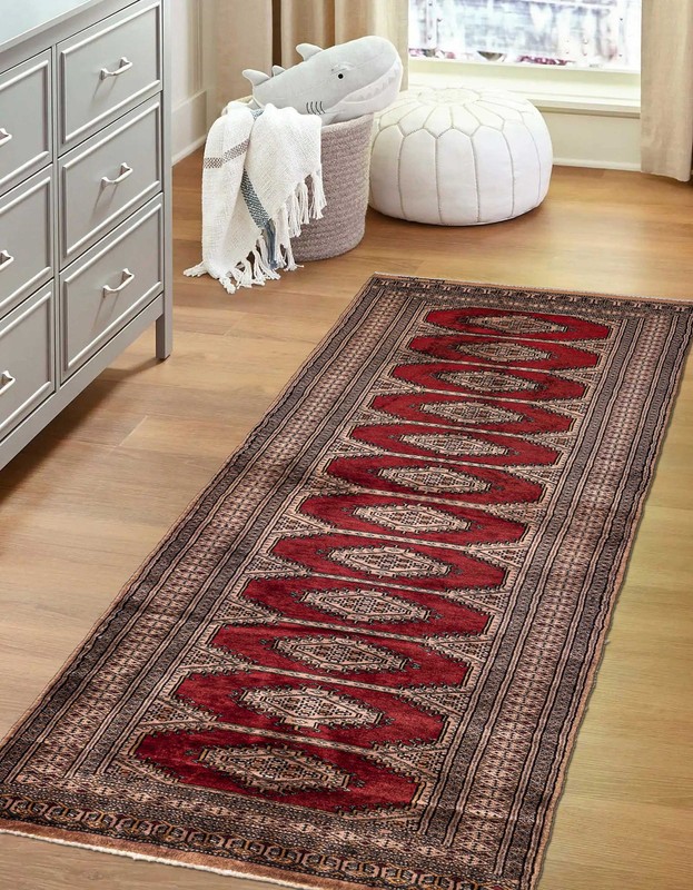 Vintage Hand-knotted Runner Rug 2'7" x 8'6" Traditional Oriental Wool Carpet gallery