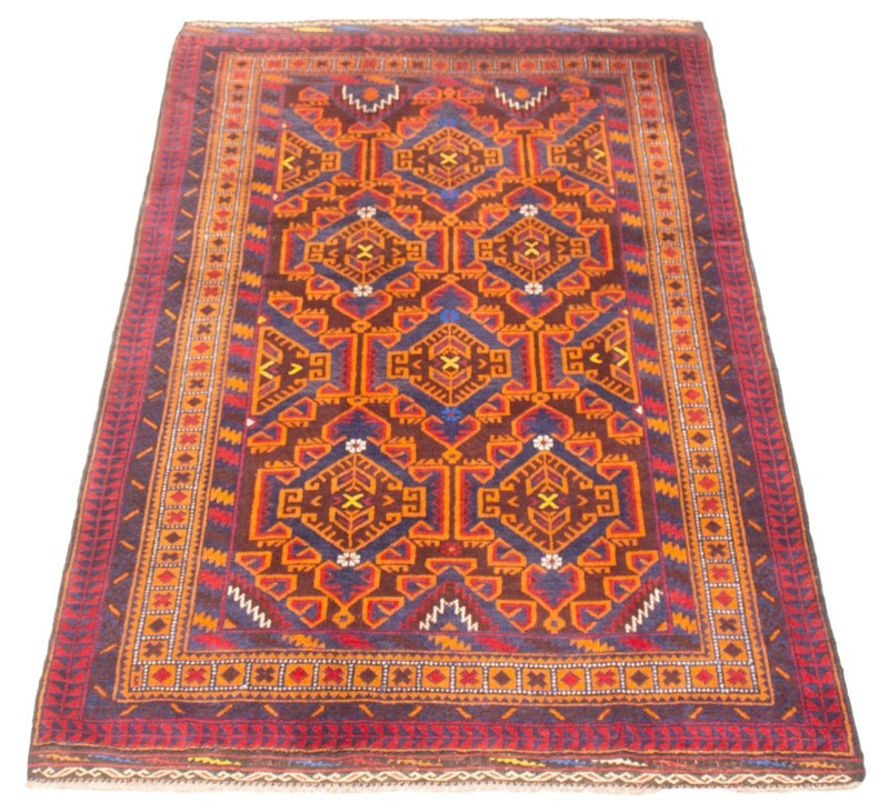 Vintage 3'10" x 6'9" Traditional Hand Knotted Vegetable Dye Wool Area Rug gallery
