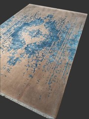 Wool and Silk 100% Hand Knotted Modern P E R S I A N Rug Large 6.5’X9.8′