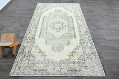 Oushak Turkish Vintage Rug 5×8 Kilim Rug Anatolian Handmade Boho Decor BEIGE