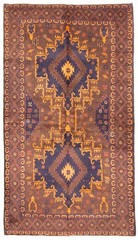 Vintage 3’7″ x 6’5″ Traditional Hand Knotted Vegetable Dye Wool Area Rug