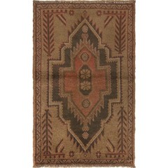 Overdyed Rug Handmade Oriental Decor Carpet 4.1×2.6 ft