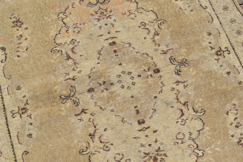 Turkish Rug 52''x88'' Oushak Light Color Medallion Pattern Carpet 134x225cm gallery