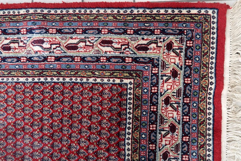 Handmade vintage Indian Seraband rug 6.6' x 8.2' (204cm x 252cm) 1970s - 1C1062 gallery