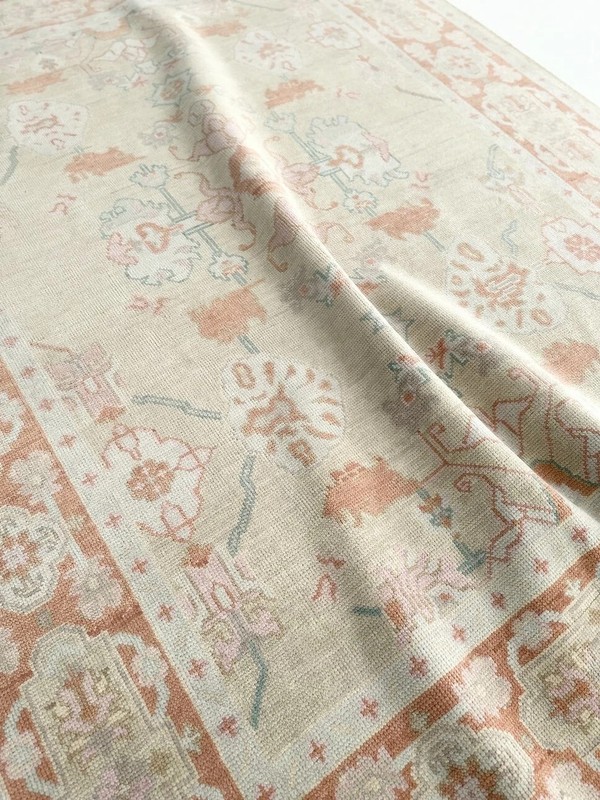 Muted Beige Hand Knotted Gift Oushak Rugs 8x11 9x12 10x14 12x15 Vintage Area Rug gallery