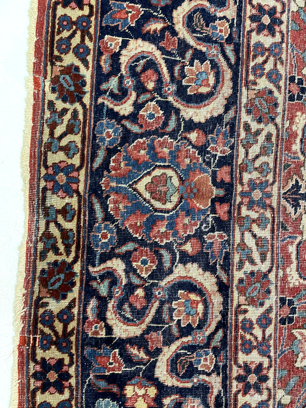 Antique Oriental Hand-Knotted Wool Area Rug Red/Blue/Ivory/Green 11'10" x 17'2" gallery