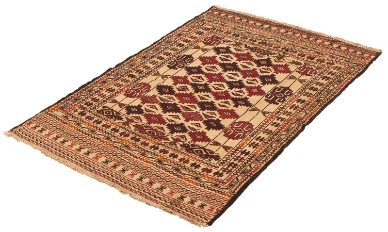Vintage Hand Woven Area Rug 4'3" x 6'1" Traditional Wool Oriental Carpet gallery