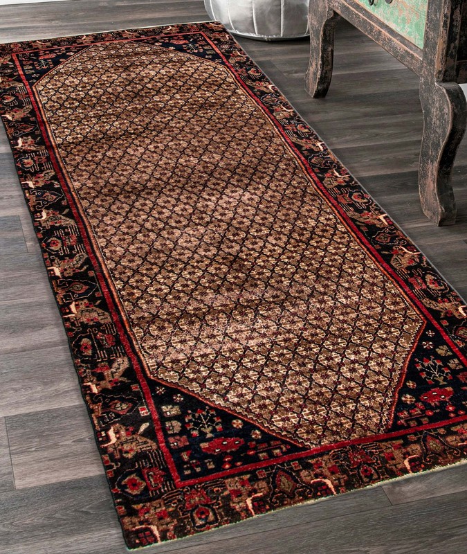 Vintage Hand-knotted Runner Rug 3'5" x 10'0" Traditional Oriental Wool Carpet gallery