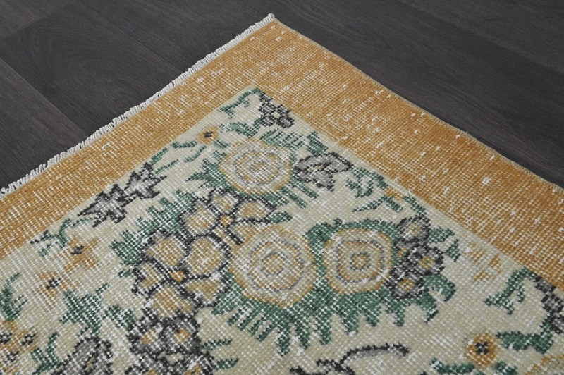 Oushak Turkish Vintage Rug 7x10 Kilim Rug Anatolian Handmade Boho Decor BEIGE gallery