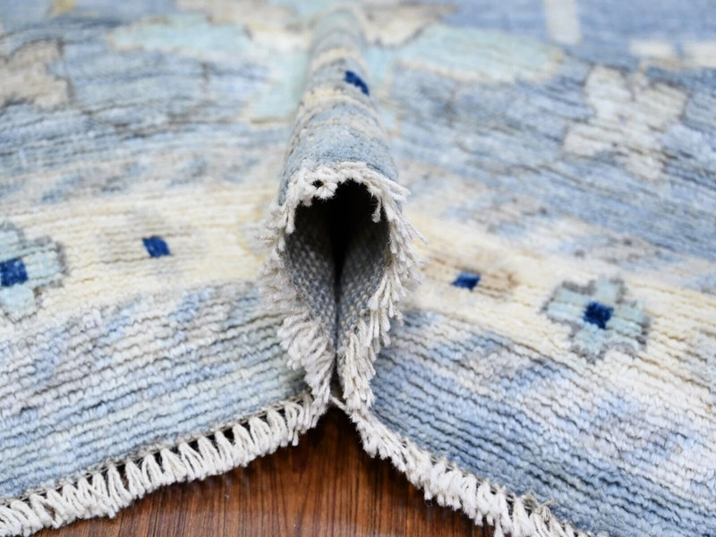 12'x12' Air Force Blue,Angora Pile Hand Knotted, Natural Dye Oushak Rug gallery