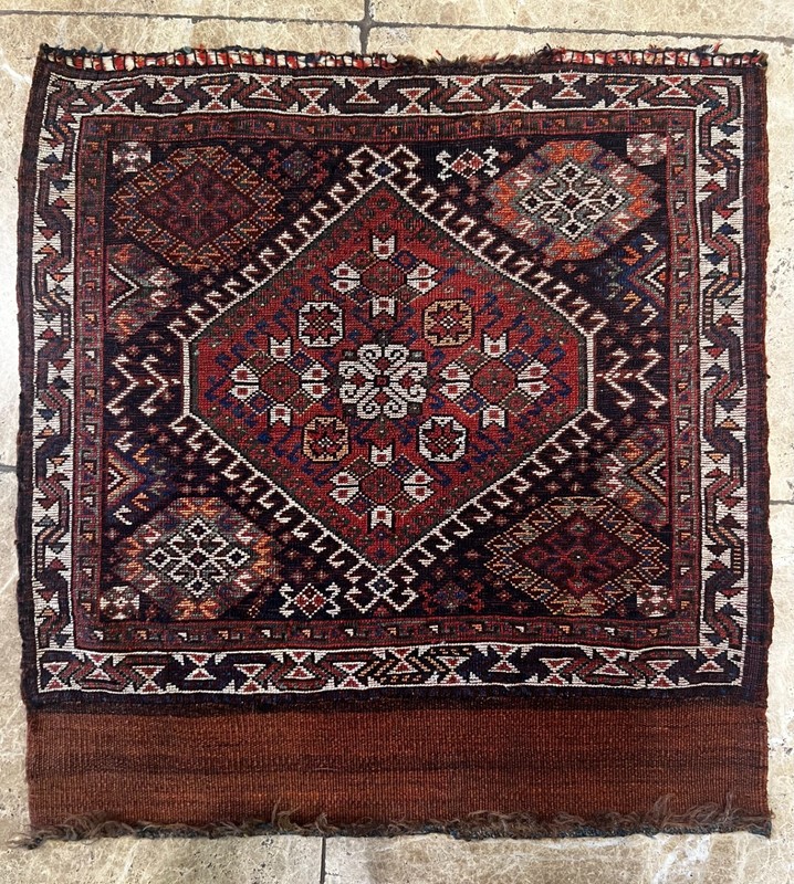 19th Century Qashqai Bag Face from Middle East Hand Knotted gallery