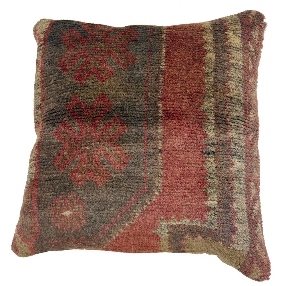 Overdyed Carpet Cushion Traditional Decorative Pillow 1.4x1.3 ft
