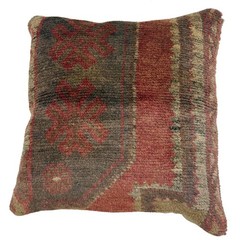 Overdyed Carpet Cushion Traditional Decorative Pillow 1.4×1.3 ft