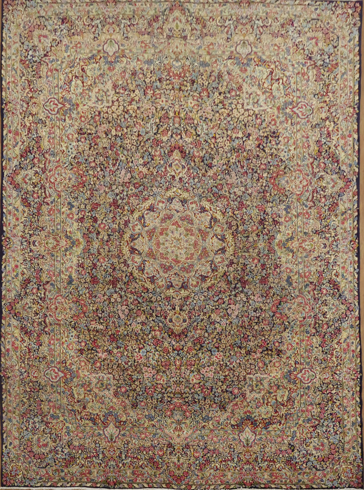 Traditional Navy Blue Area Rug 10x13 Ft Handmade Medallion Oriental Wool Carpet gallery