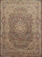 Traditional Navy Blue Area Rug 10×13 Ft Handmade Medallion Oriental Wool Carpet
