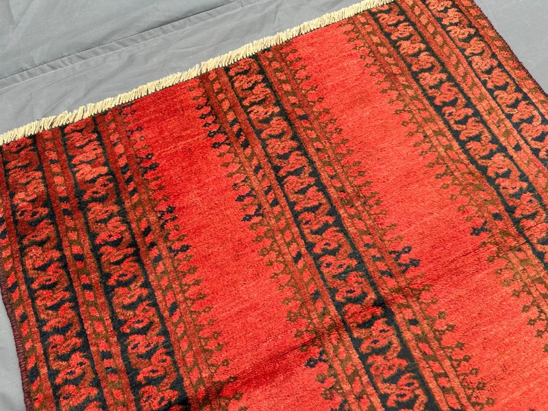 Antique Turkmen Rug 2'8x3 – Hand-Knotted Wool Accent Mat Tribal Afghan Decor gallery