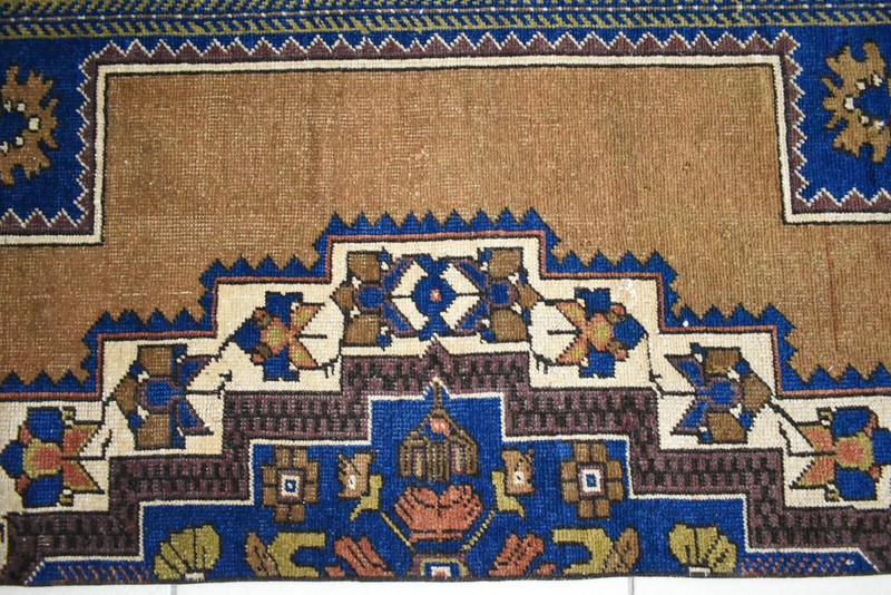 Vintage Runner 7.4x2 ft Oushak Runner Anatolian Rug Faded Turkish Runner R08 gallery