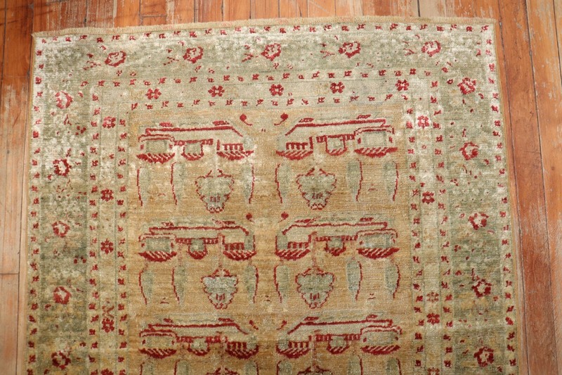 Antique Authentic Angora Turkish Oushak Ushak Rug Size 3'2''x4'2'' gallery