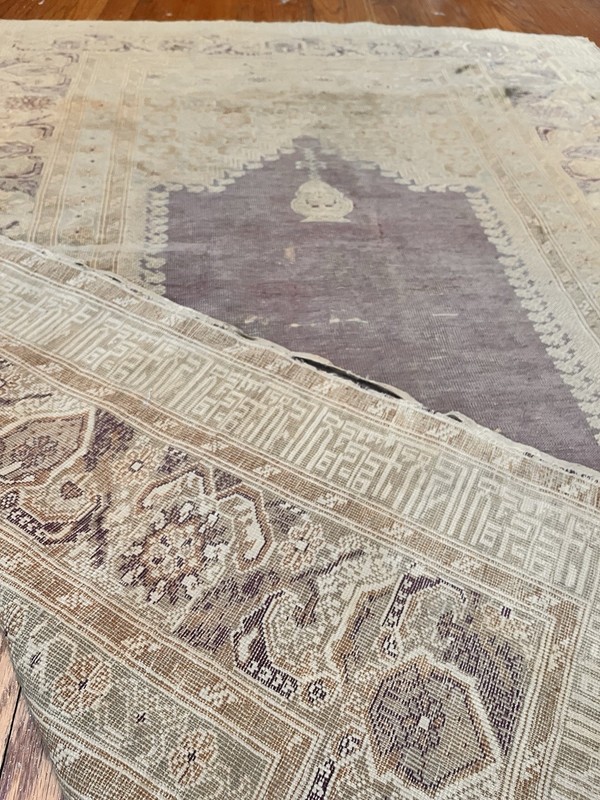 Antique Turkish Anatolian Hand Knotted 4’ x 6’ Wool Rug gallery