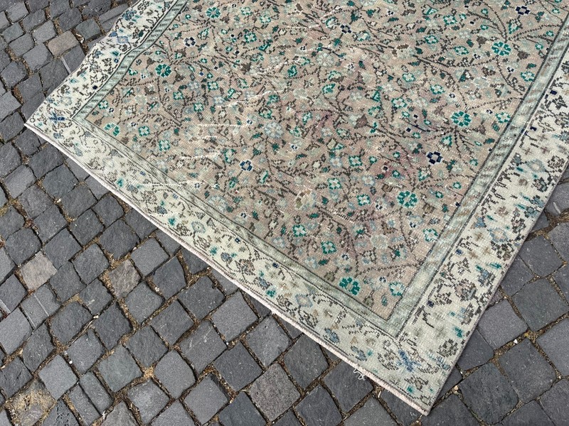 VINTAGE LARGE RUG, HANDMADE WOOL RUG, BOHEMIAN RUG, CARPET | 5,4 x 8,5 ft gallery