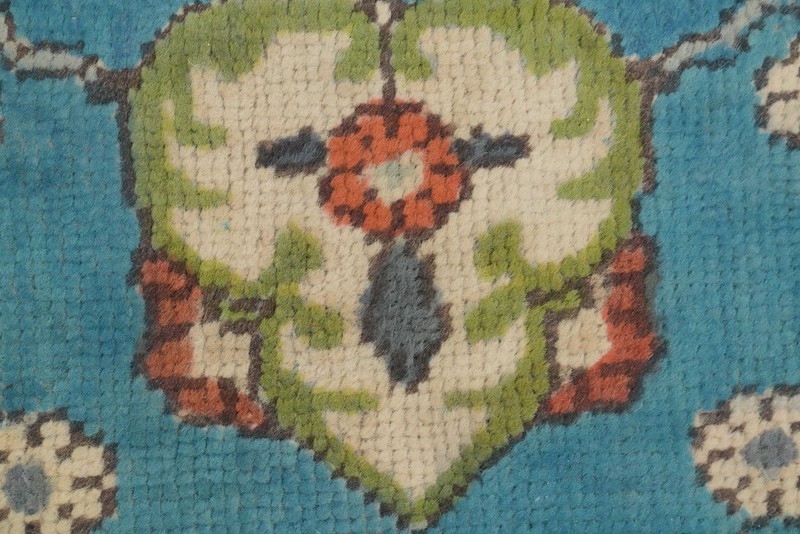 Turquoise Blue Traditional Area Rug 6x10 ft Hand-knotted Wool for Living Room gallery