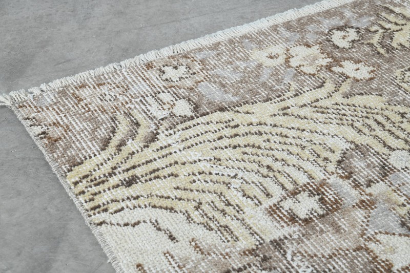 Oushak Runner Rugs Turkish Hand-Knotted Hallway Carpet Vintage Rug 2x10 ft 477 gallery