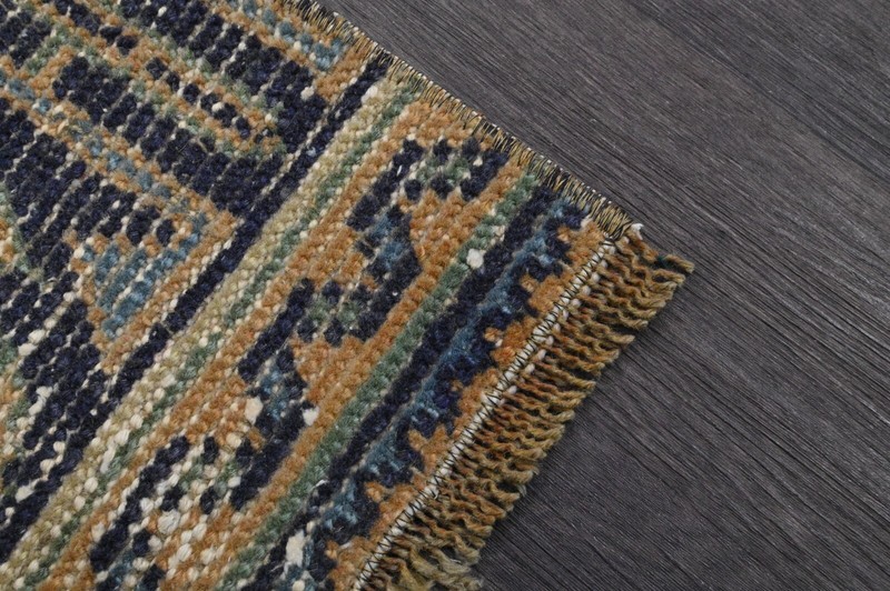 Vintage Turkish Runner Rug 3x11ft Wool Anatolian Handmade Hallway Oushak BROWN gallery