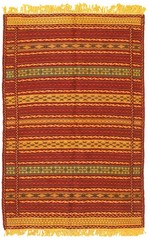 Vintage 3’2″ x 4’11” Traditional Wool Hand Woven Oriental Area Rug
