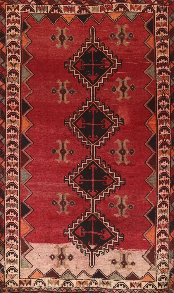 Geometric Tribal Vintage Area Rug 5x9 Traditional Living Room Handmade Wool Rug