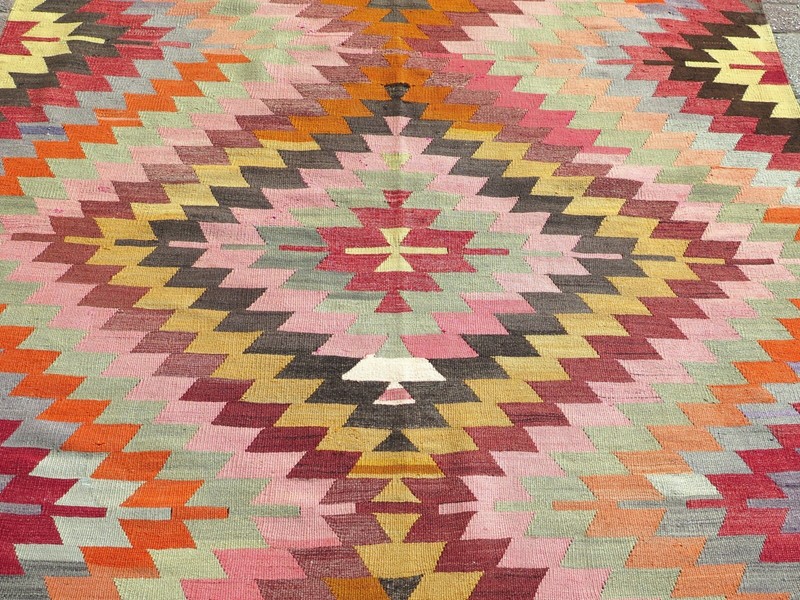 Area Rugs, Handmade Turkish Kilim Wool Rug, Floor Carpet, Large Teppich 68"X104" gallery