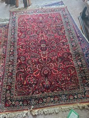 LOVELY TOP QUALITY ANTIQUE 1920’S AUTHENTIC SAROUK RUG. 250 TO 280 KNOTS
