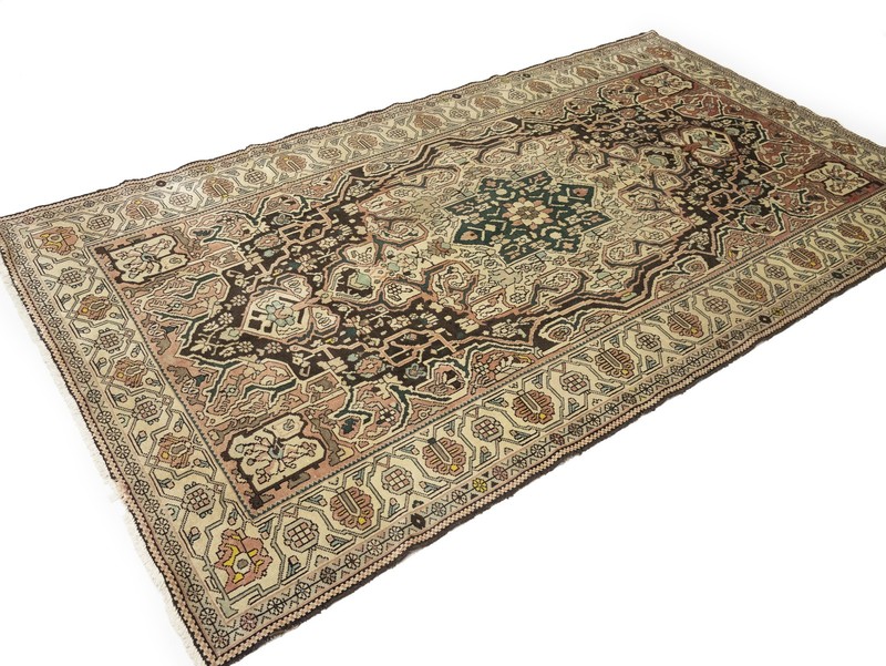 Handmade Semi-Antique Wool Rug Traditional Floral Style Decor Carpet 5'5X9'7 ft gallery