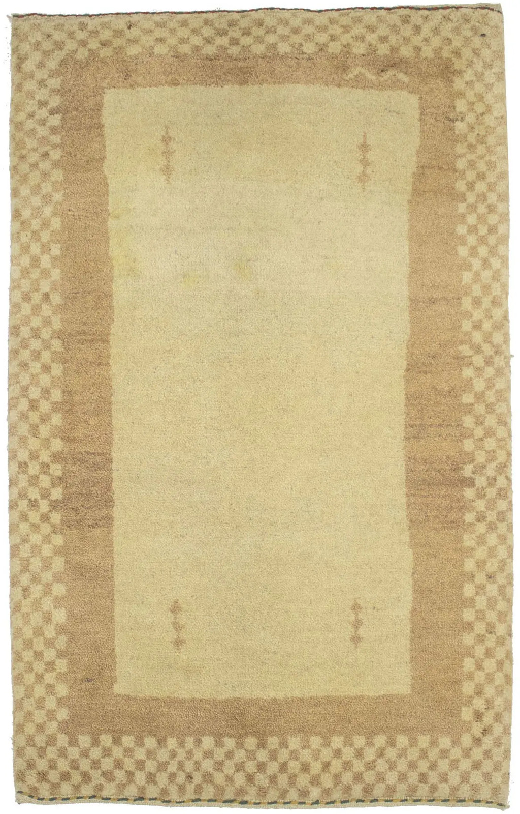 HandmadeTribal Bordered Oriental Rug 3x4 Ft Entryway Accent Carpet Home Decor gallery
