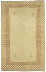 HandmadeTribal Bordered Oriental Rug 3×4 Ft Entryway Accent Carpet Home Decor