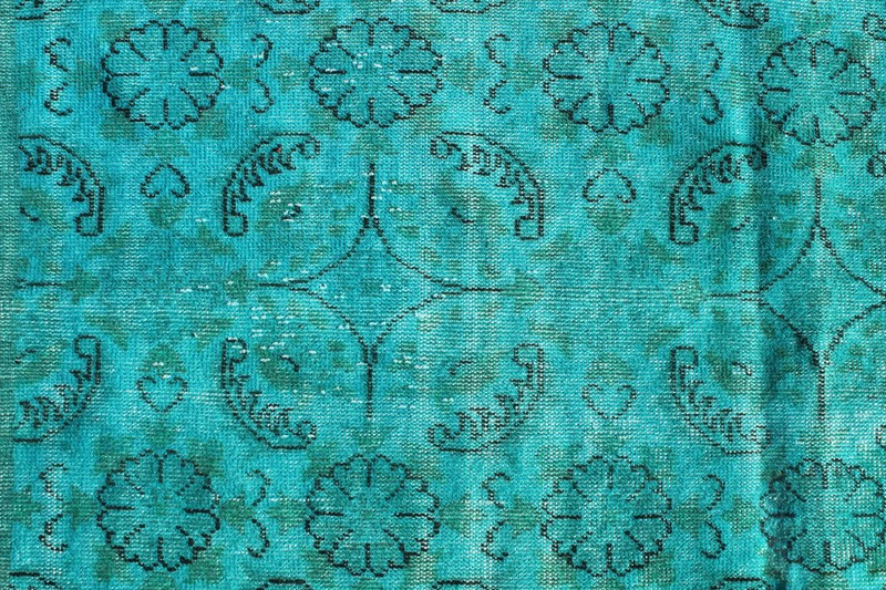 Turkish Rug 71"x117" Hand Woven Wool Overdyed Isparta Carpet 182x300cm gallery