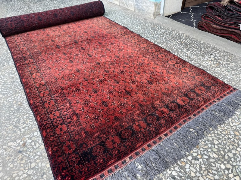 3x12 Afghan Hand Knotted Sarooq Geometric Rug Vintage Red Turkmen Runner Carpet gallery