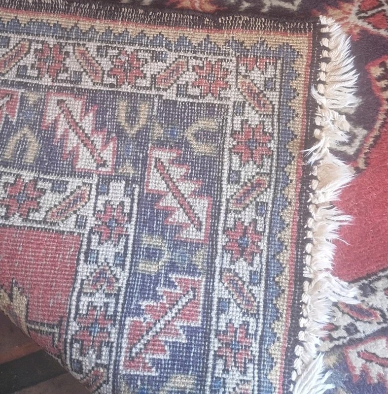Antique Wool Rug 67x45" (HANDKNOTTED) Irregularities Pattern Peacock gallery