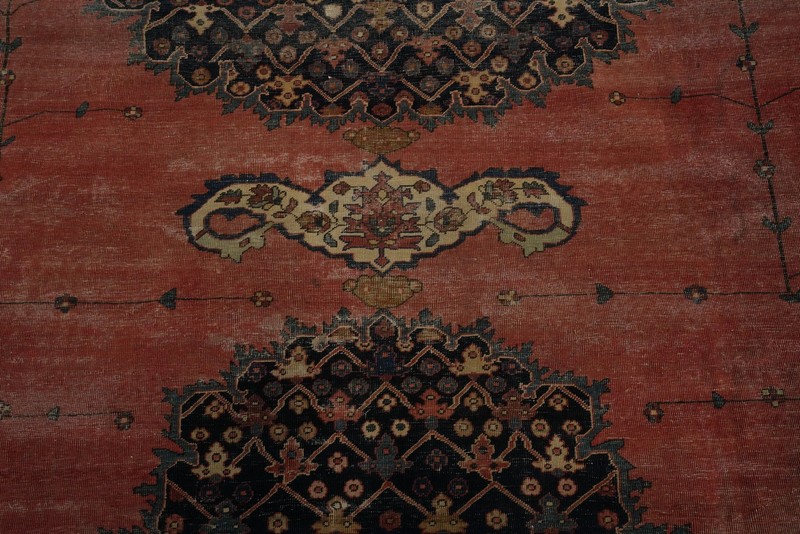 Pre-1900 Vegetable Dye Hand-knotted Traditional Large Rug Antique Carpet 10x16 gallery