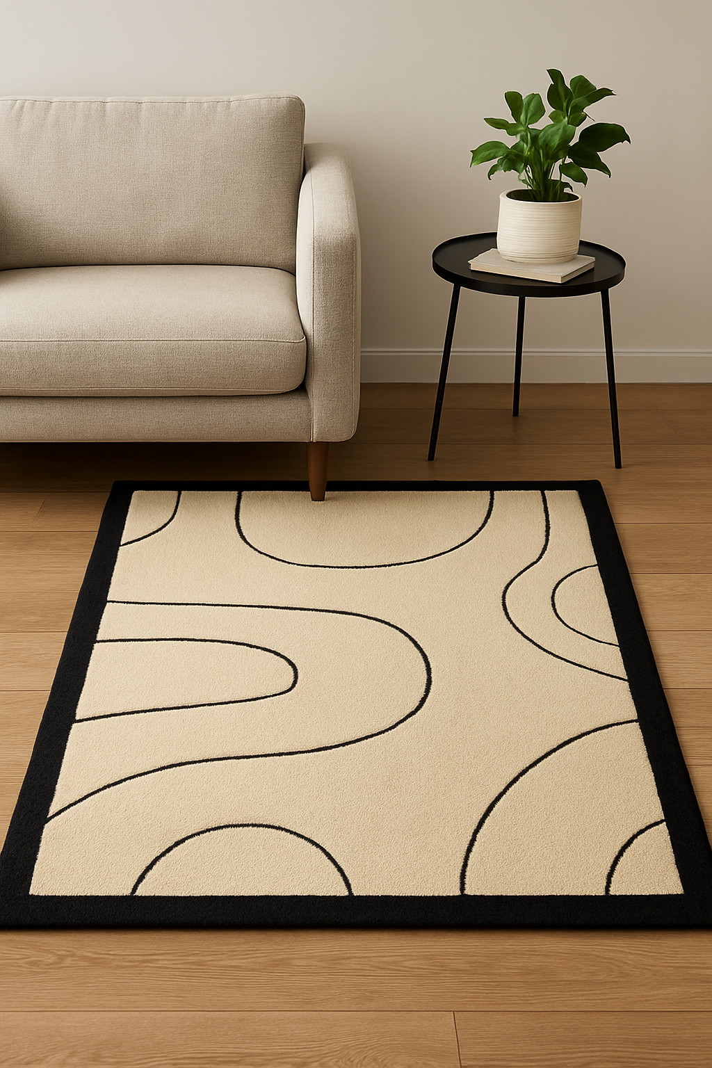 Handmade Modern Abstract Rug | Custom Size & Color | Viscose & NZ Wool Carpet gallery