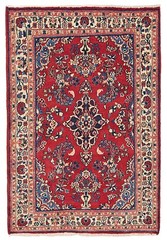 Vintage 3’5″ x 5’1″ Traditional Hand Knotted Vegetable Dye Wool Area Rug