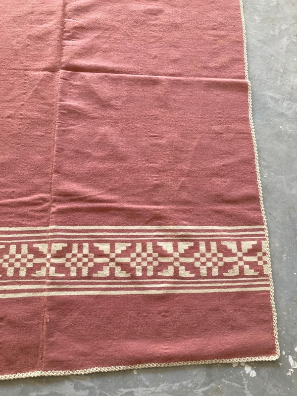 Vintage Traditional Handmade Geometric flat-weave Kilim Floor Rug 216x151 cm gallery