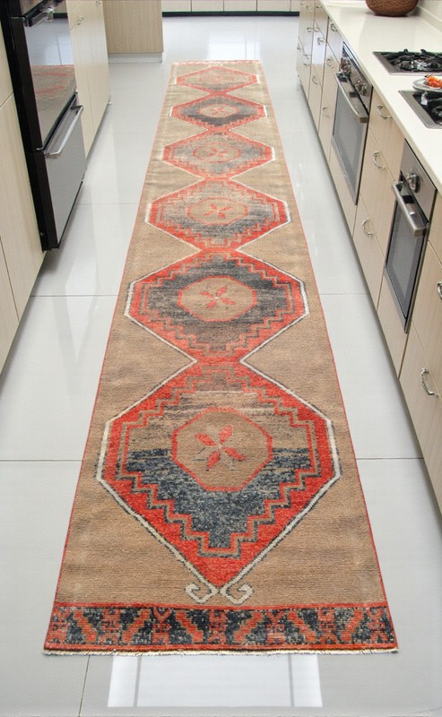 3x19 ft Vintage Rug Runner Handmade EXTRA LONG Hallway Runner Wool Turkish Rug gallery