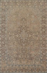 Geometric Traditional Living Room Rug 7×9 Wool Hand-knotted Vintage Carpet