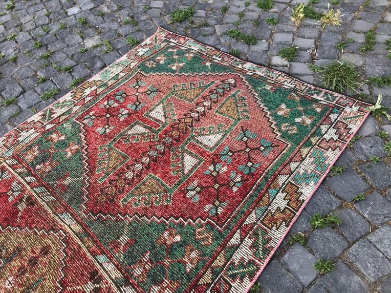 Handmade Rug Turkish Area Rug Vintage Rug Oushak Rug Antique Rug Bohemian Rug gallery