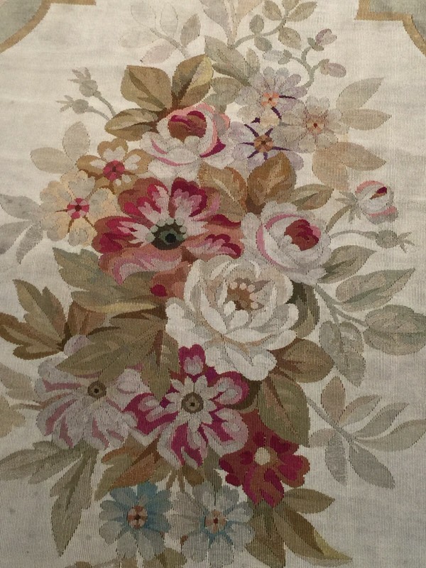 15’6” X 12’6” Rare 19th Century Palace Size French Aubusson Exceptional Weaving gallery