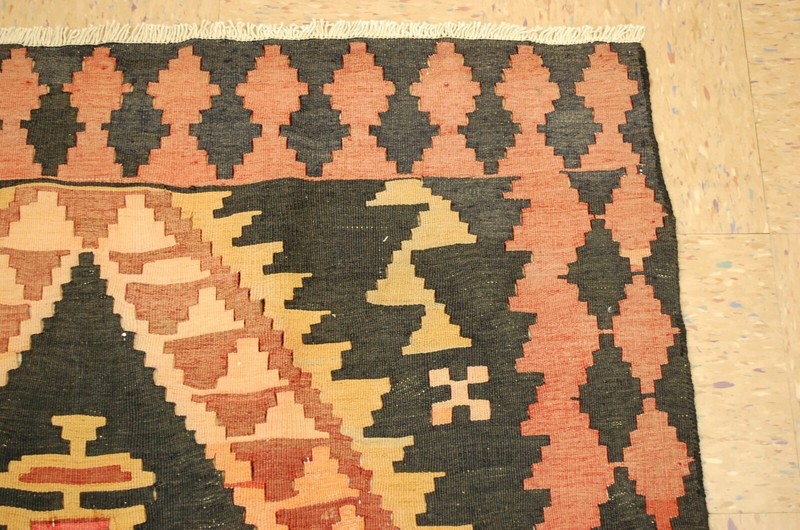 OLD,ANTIQUE VEGETABLE DYE CAUCASIAN SHIRVAN KILIM RUG 4.3x11.8 RARE SIZE gallery