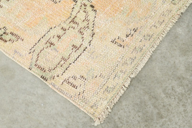 2x8 Turkish Antique Runner Rug Anatolian Hand-Knotted Vintage Oushak Carpet,114 gallery