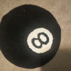 Round Black & White Graphic Infinity Symbol Door Mat, 40 in, Any Room