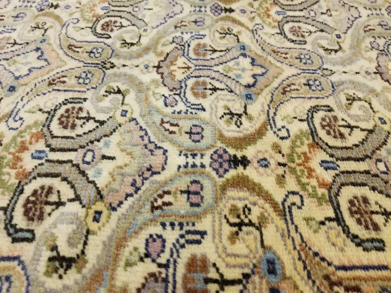 Beautiful Cr1930-1939s Antique Wool Muted Colors Floral Hereke Rug 6’5”x 9’3” gallery