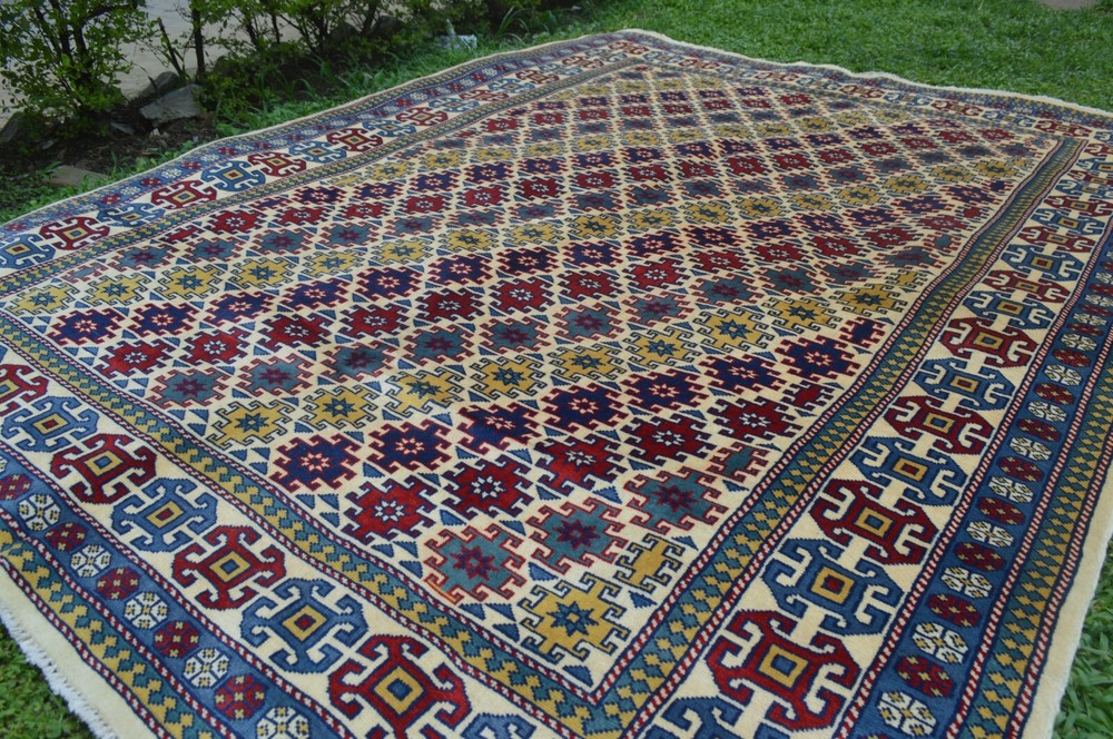 5 X 7 Ft COLLECTORS’ ITEM Stunning Boteh's Maresali Geometric Pattern Carpet